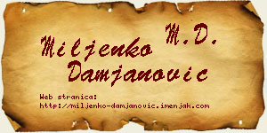 Miljenko Damjanović vizit kartica